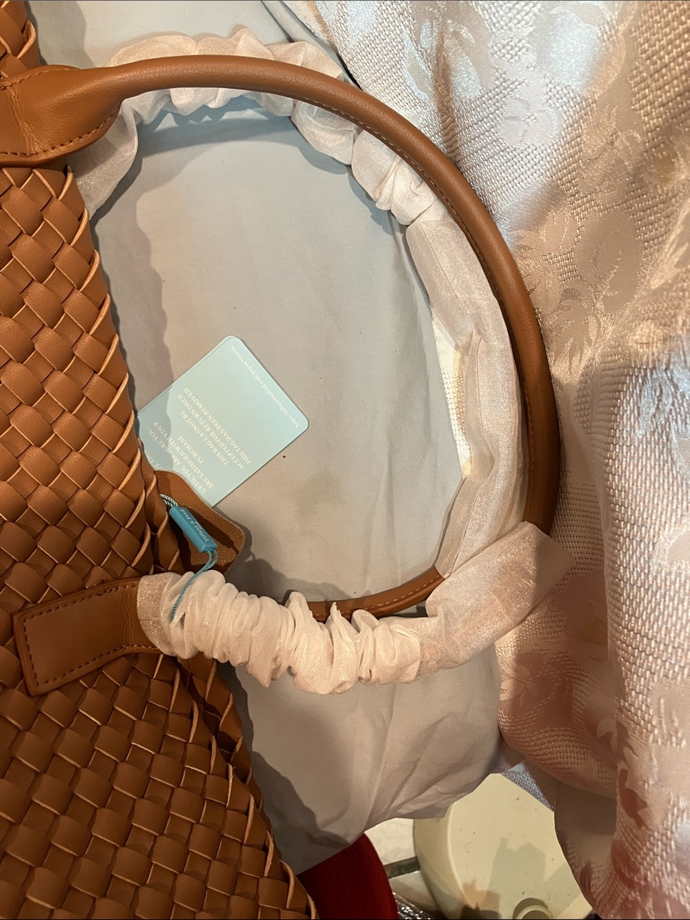 Tiffany & Fred Woven Tote with Tan Leather Pouch - Picture 14 of 16